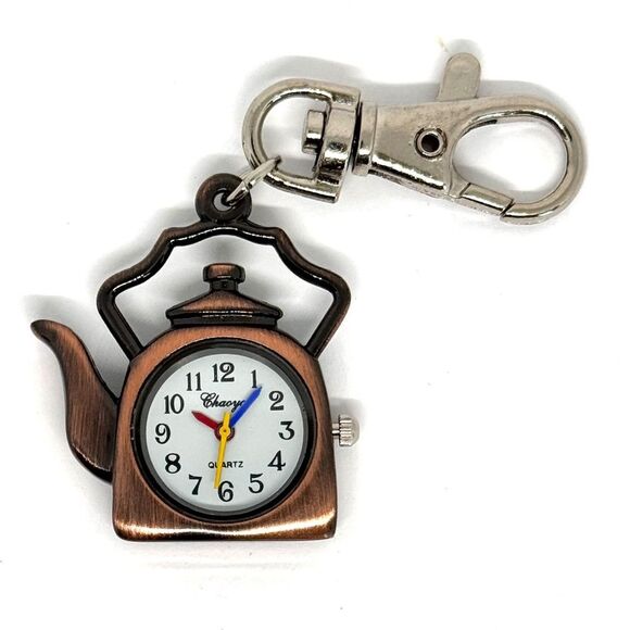 Jewelry - New Copper Plated Teapot Watch Key Chain #1067
